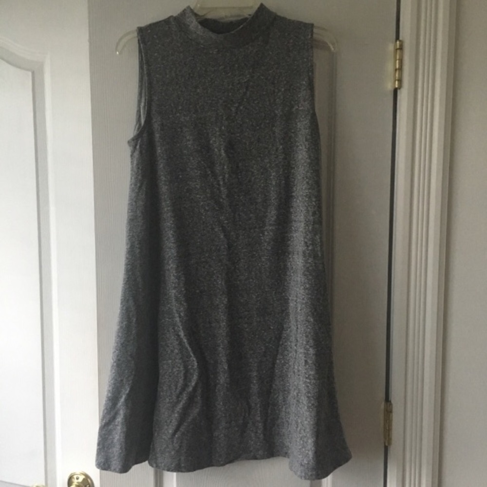 Mock neck swing dress
